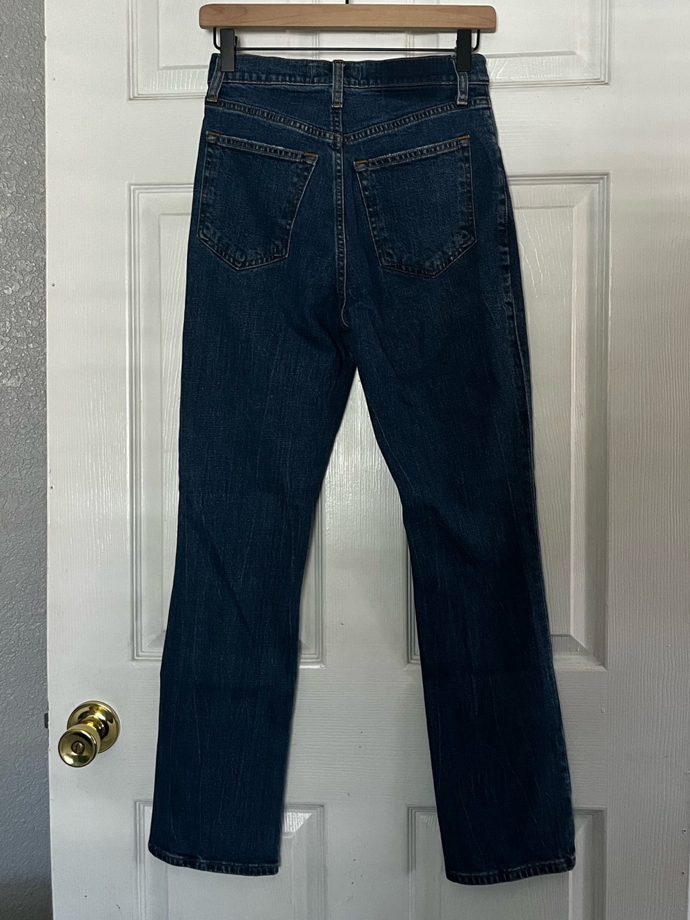 Abercrombie & Fitch Blue Slim Straight Ultra High Rise Jeans - Picture 3 of 6
